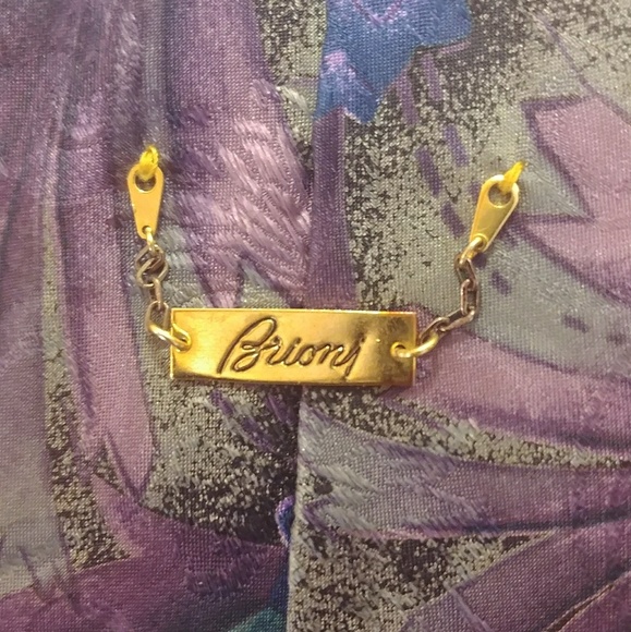 GUC BRIONI VINTAGE SILK TIE - Picture 6 of 7